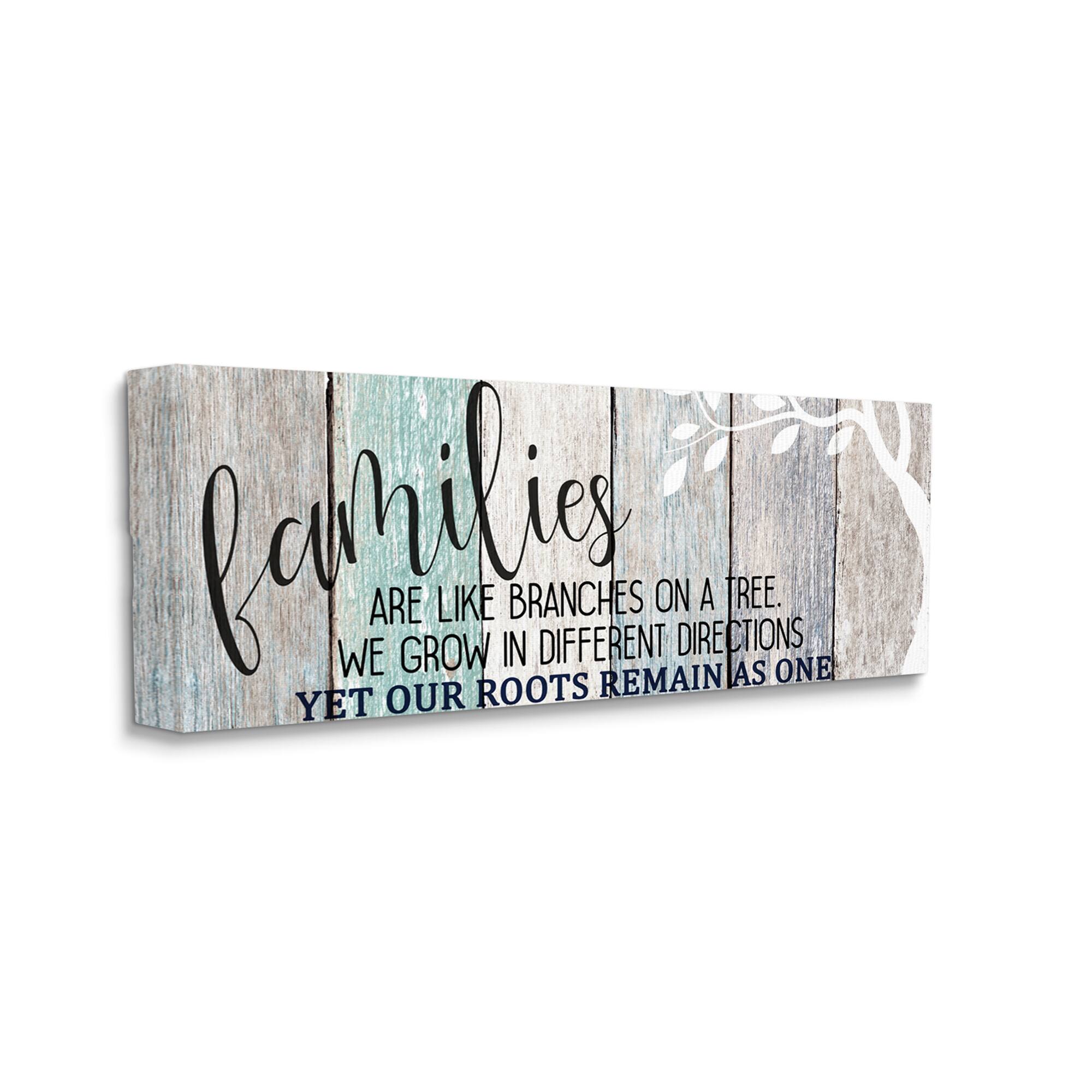 Stupell Industries Families Are Branches Farmhouse Quote Canvas Wall Art